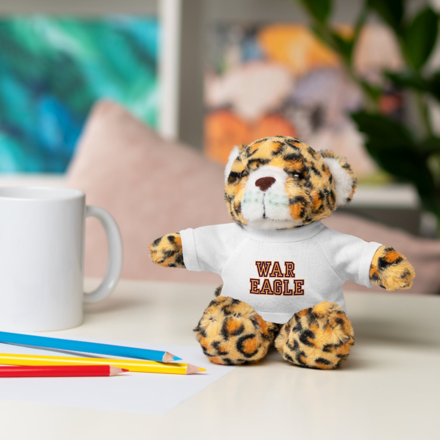 War Eagle Plush Bear with Tee — College Spirit Stuffed Animal