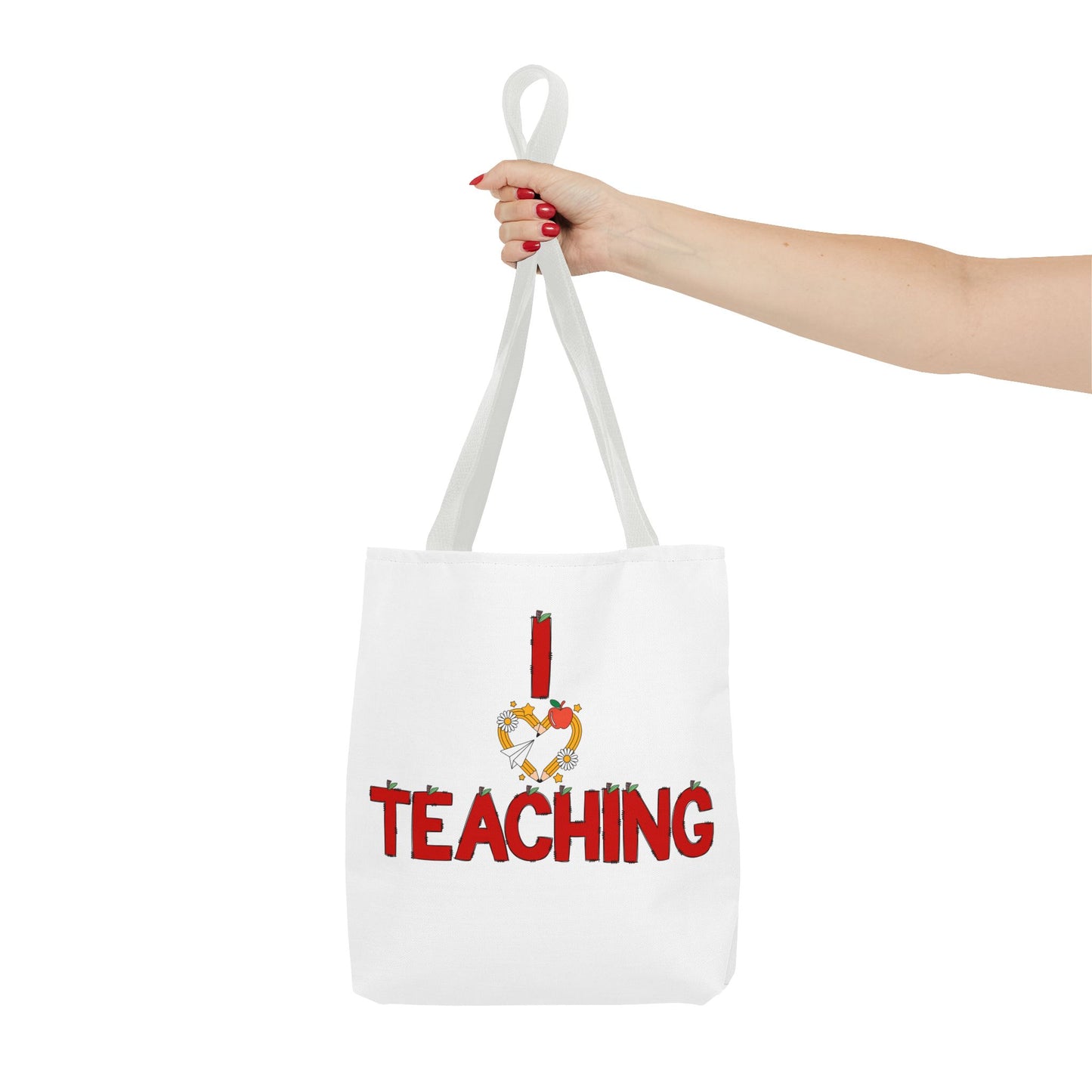 Teaching Tote Bag – "I Love Teaching" Teacher Gift Canvas Tote for Educators