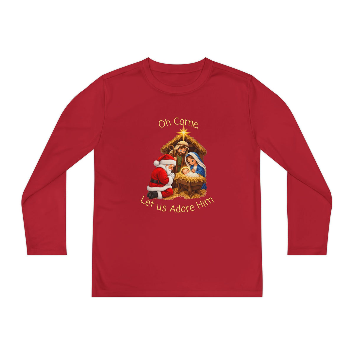 Christmas Nativity Youth Long Sleeve Tee