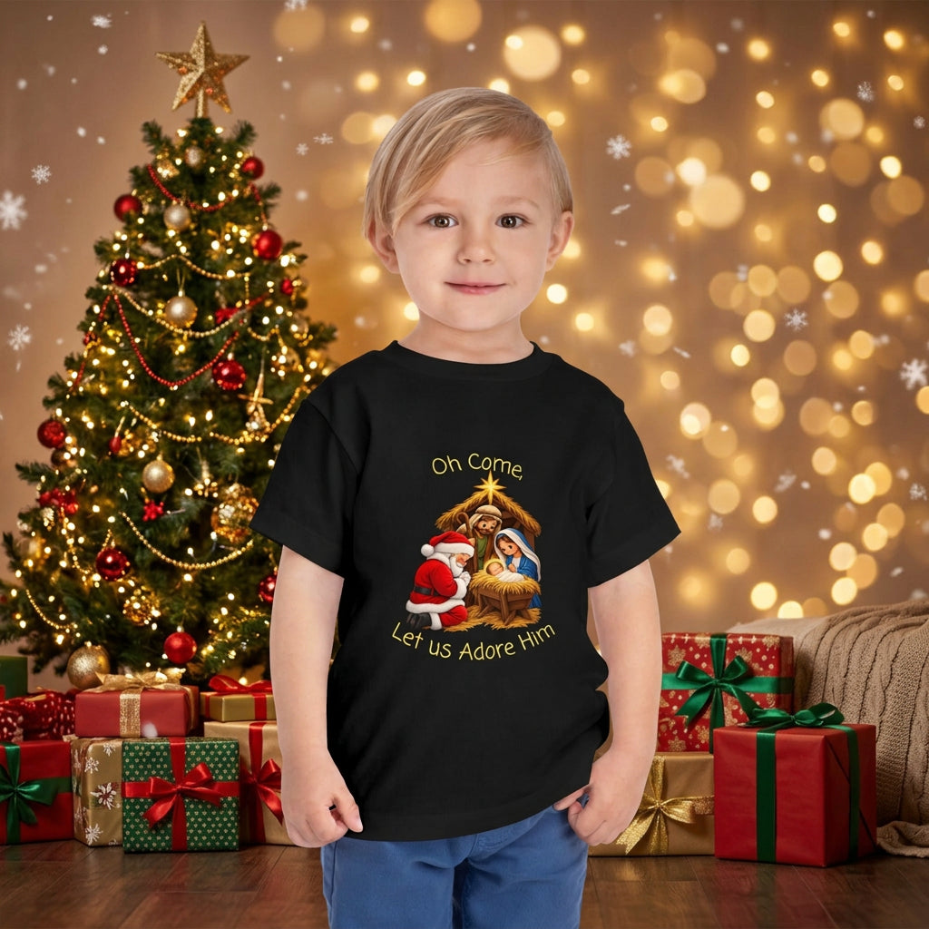 Toddler Christmas Nativity Scene Short Sleeve Tee