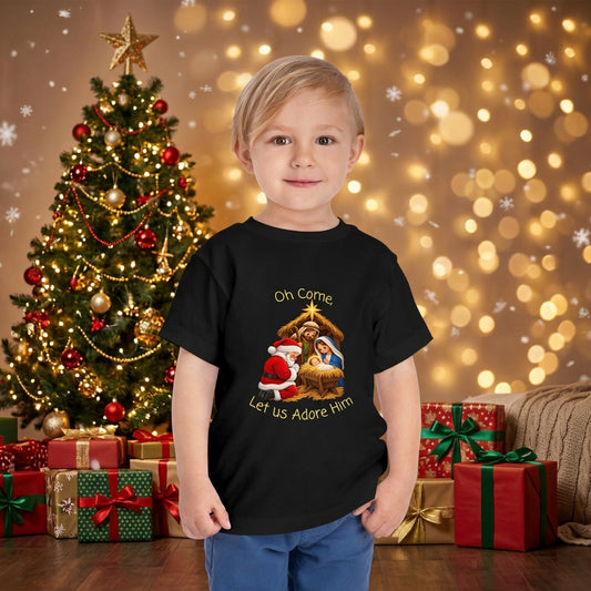 Toddler Christmas Nativity Scene Short Sleeve Tee