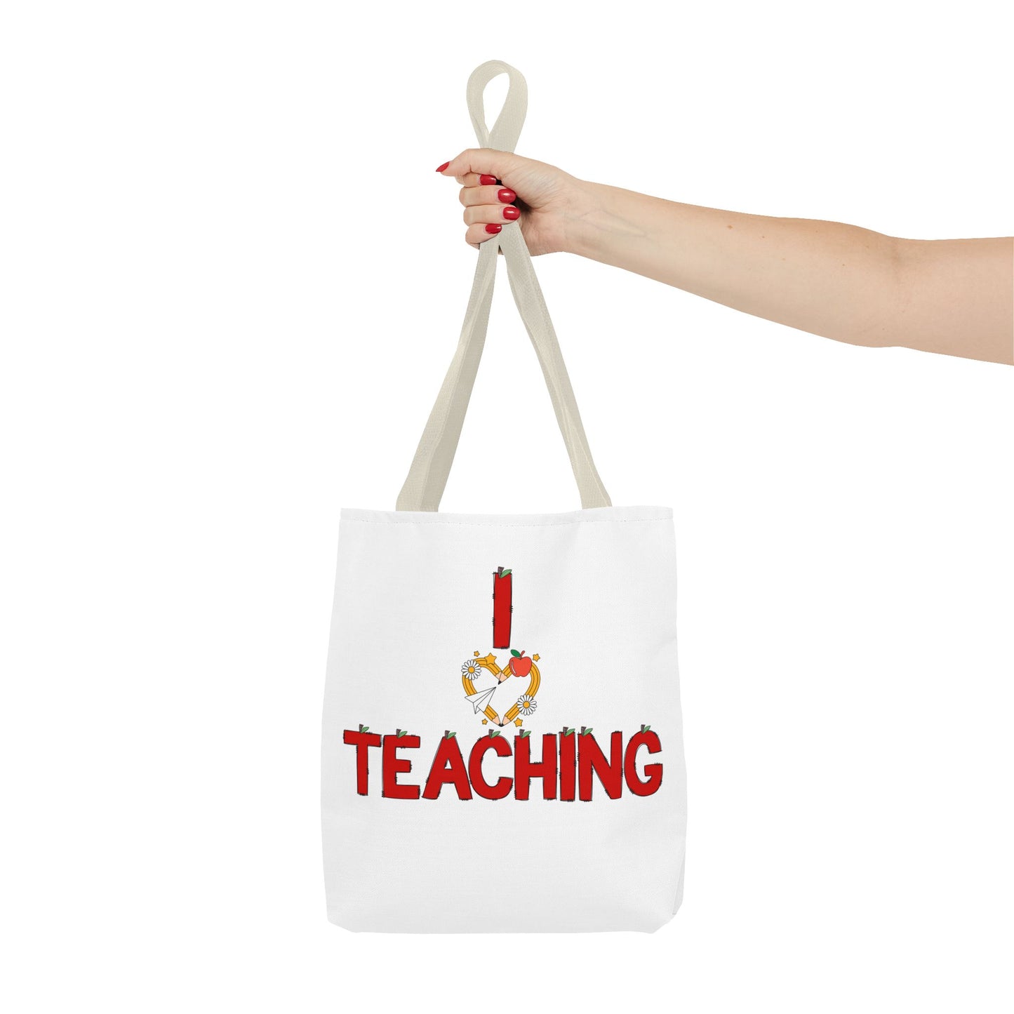Teaching Tote Bag – "I Love Teaching" Teacher Gift Canvas Tote for Educators