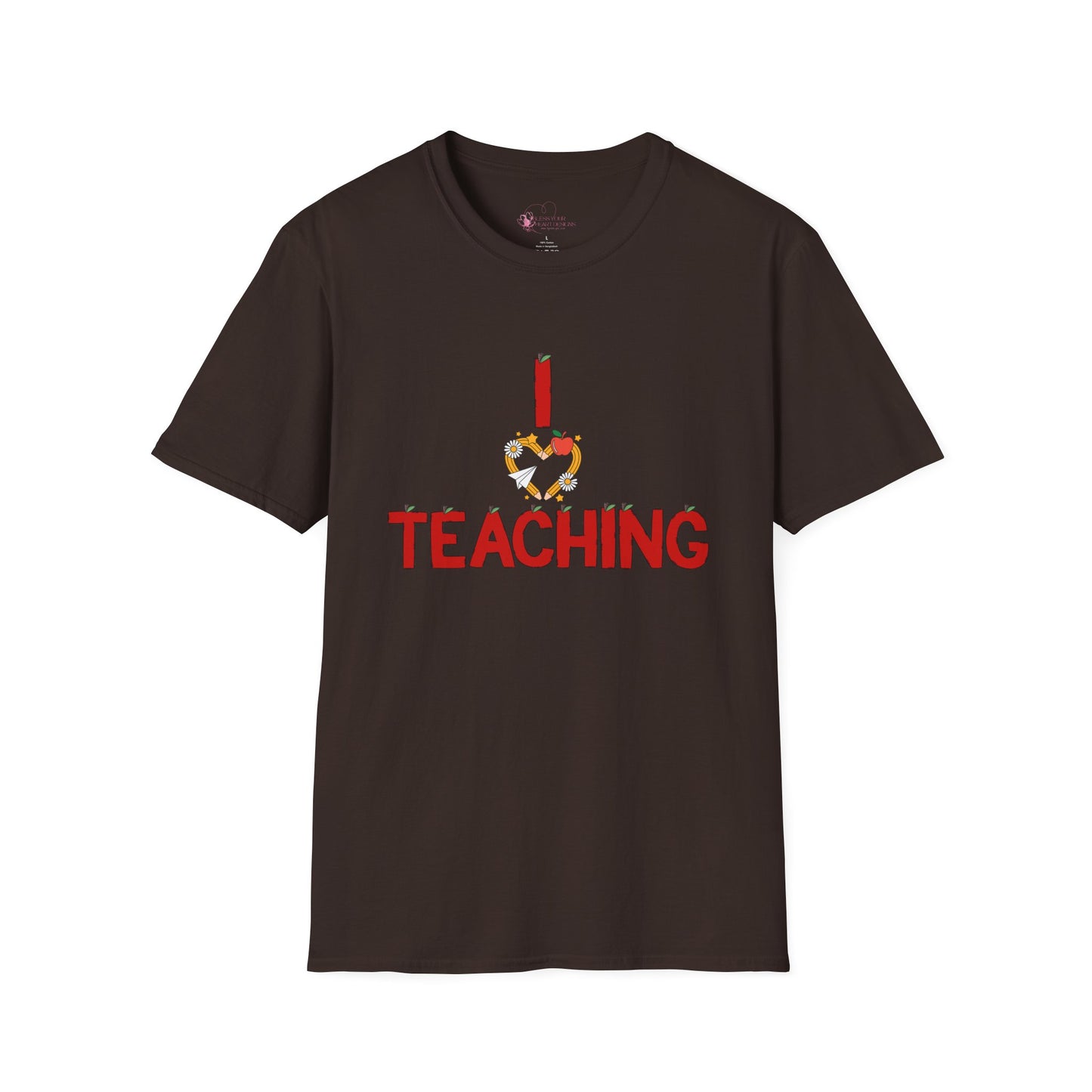 I Love Teaching T‑Shirt — Cute Apple & Pencil Teacher Tee