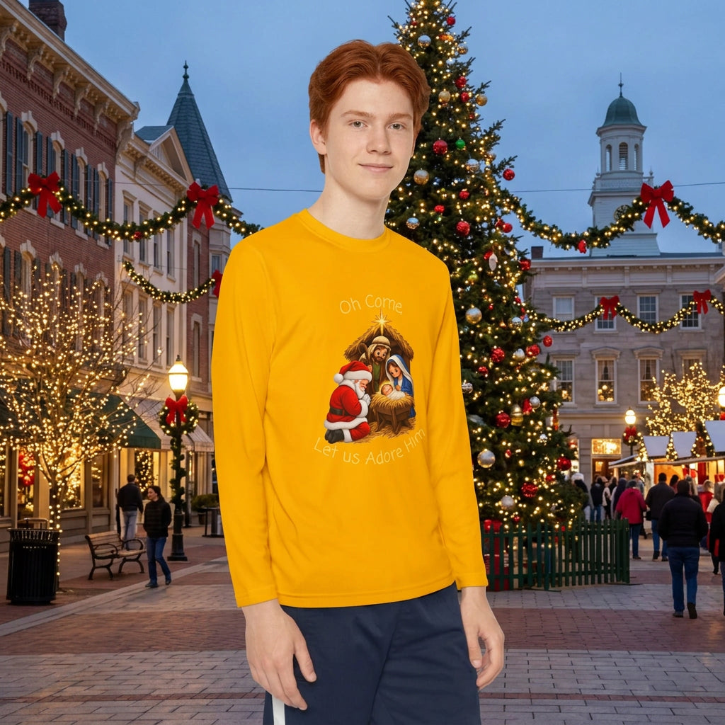 Christmas Nativity Youth Long Sleeve Tee