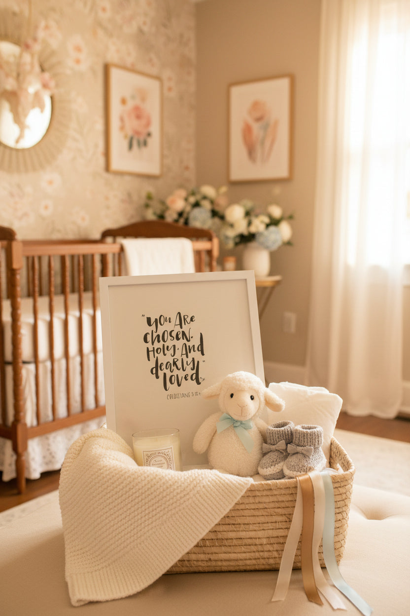 DIY Baby Footprint and Verse Art Print -11x14in, Nursery Wall Art, Personalized Keepsake