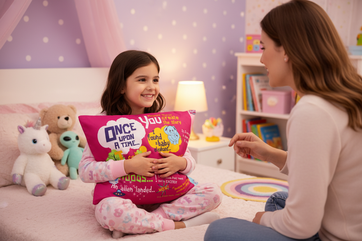 Playtime Storytime Pillow Case - Pink